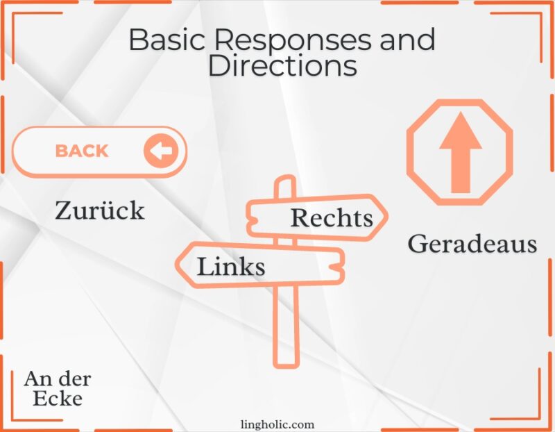 Basic Responses and Directions in german