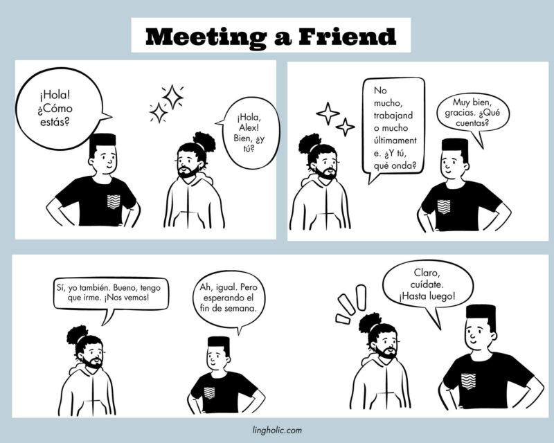 Conversation between friends in spanish